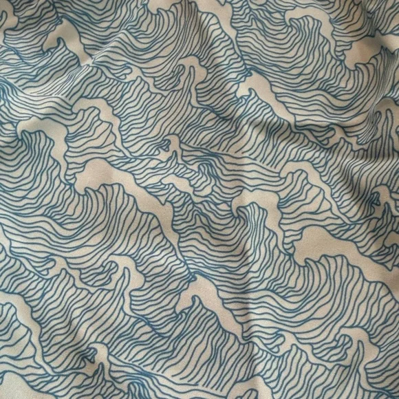 Blue Wave Pattern Men's Swim Shorts Size Large Mossman Australia Brand - Picture 4 of 8